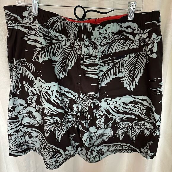 Nautica Men's Swim Trunks, Navy & White Tropical Print Beach Shorts Size XL NWT - Picture 11 of 12